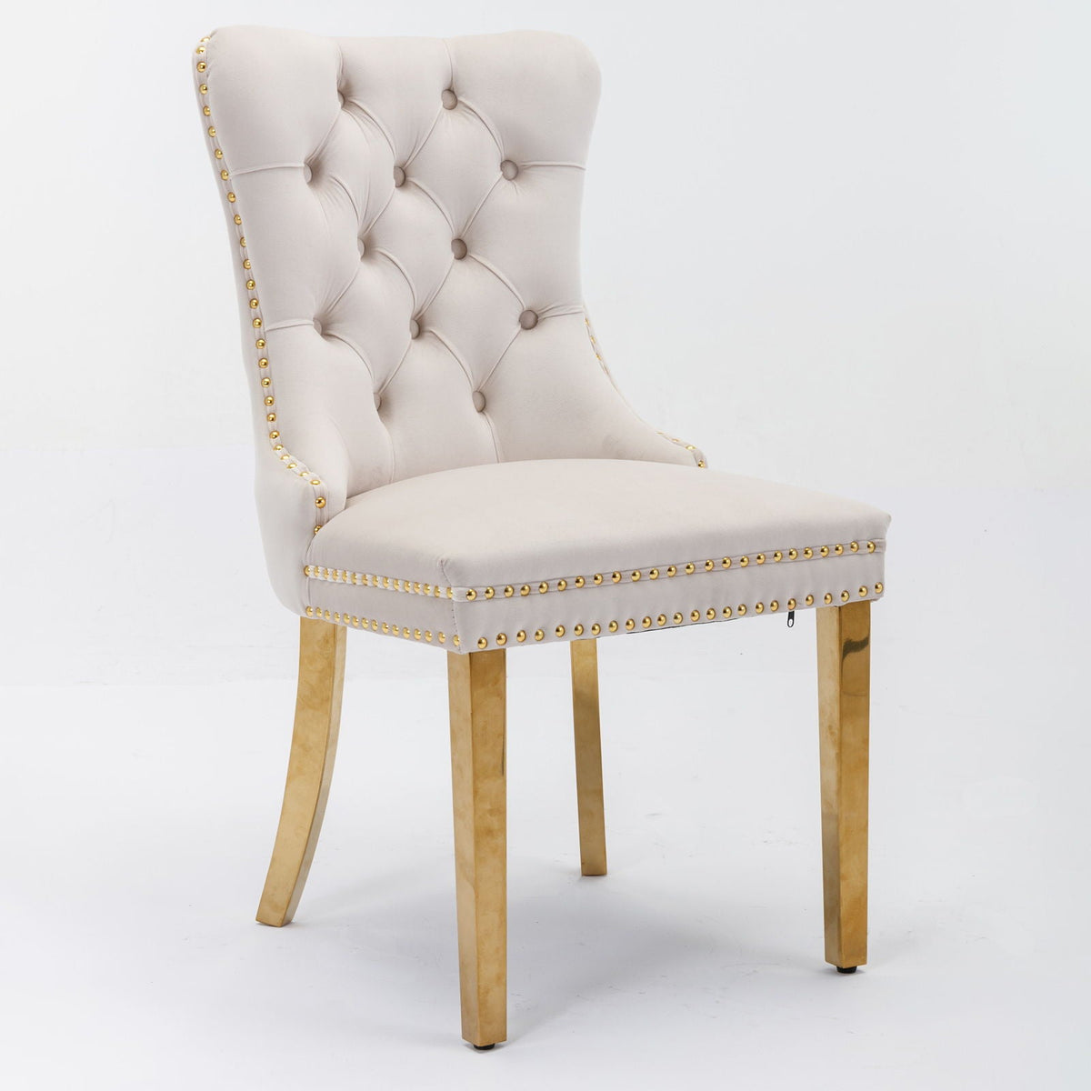 Modern Tufted Dining Chair Set of 2 with Velvet Upholstery - Nikki Collection, photo 11 of 28