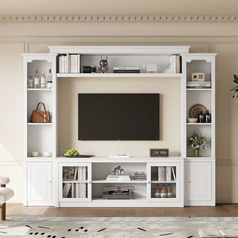 All-In-One TV Stand With Bookcase For TVs Up To 65" by Unique Piece Furniture