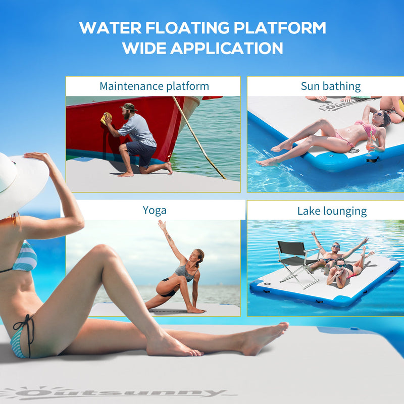 Outsunny Water Inflatable Floating Dock by HouseOfZazla