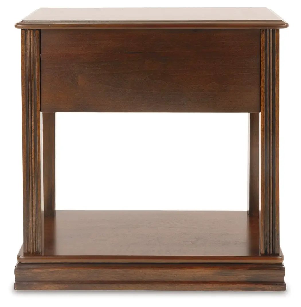 Breegin - Chair Side End Table - Removable Tray - Brown by Unique Piece Furniture