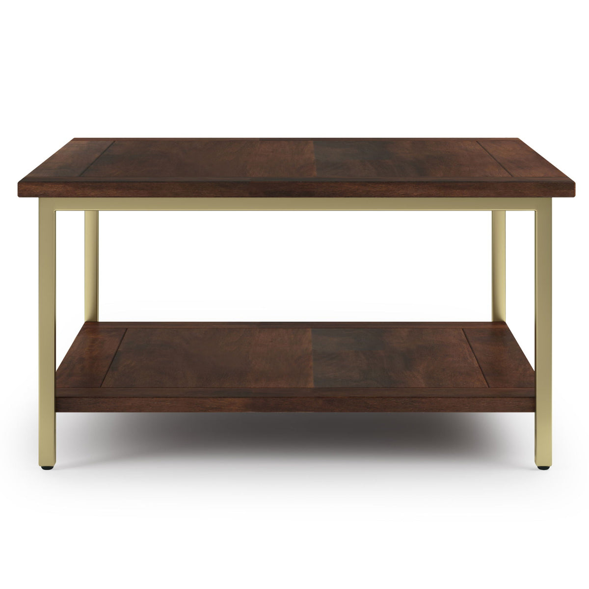 Handcrafted Mango Wood Coffee Table with Metal Frame - Light Brown or Dark Brown, photo 2 of 25