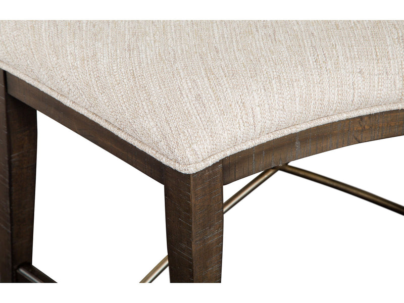 Westley Falls - Curved Bench With Upholstered Seat - Graphite, photo 3 of 7