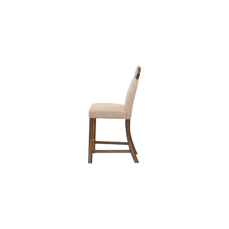 Maurice - Counter Height Chair (Set of 2) - Linen & Oak by Unique Piece Furniture