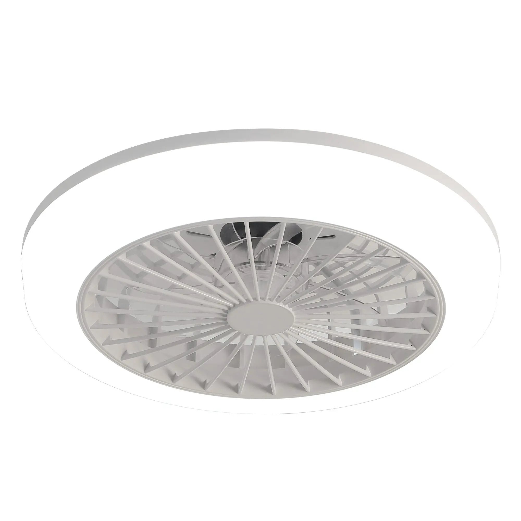 Bladeless Ceiling Fan With Light And Remote Control - White by HouseOfZazla