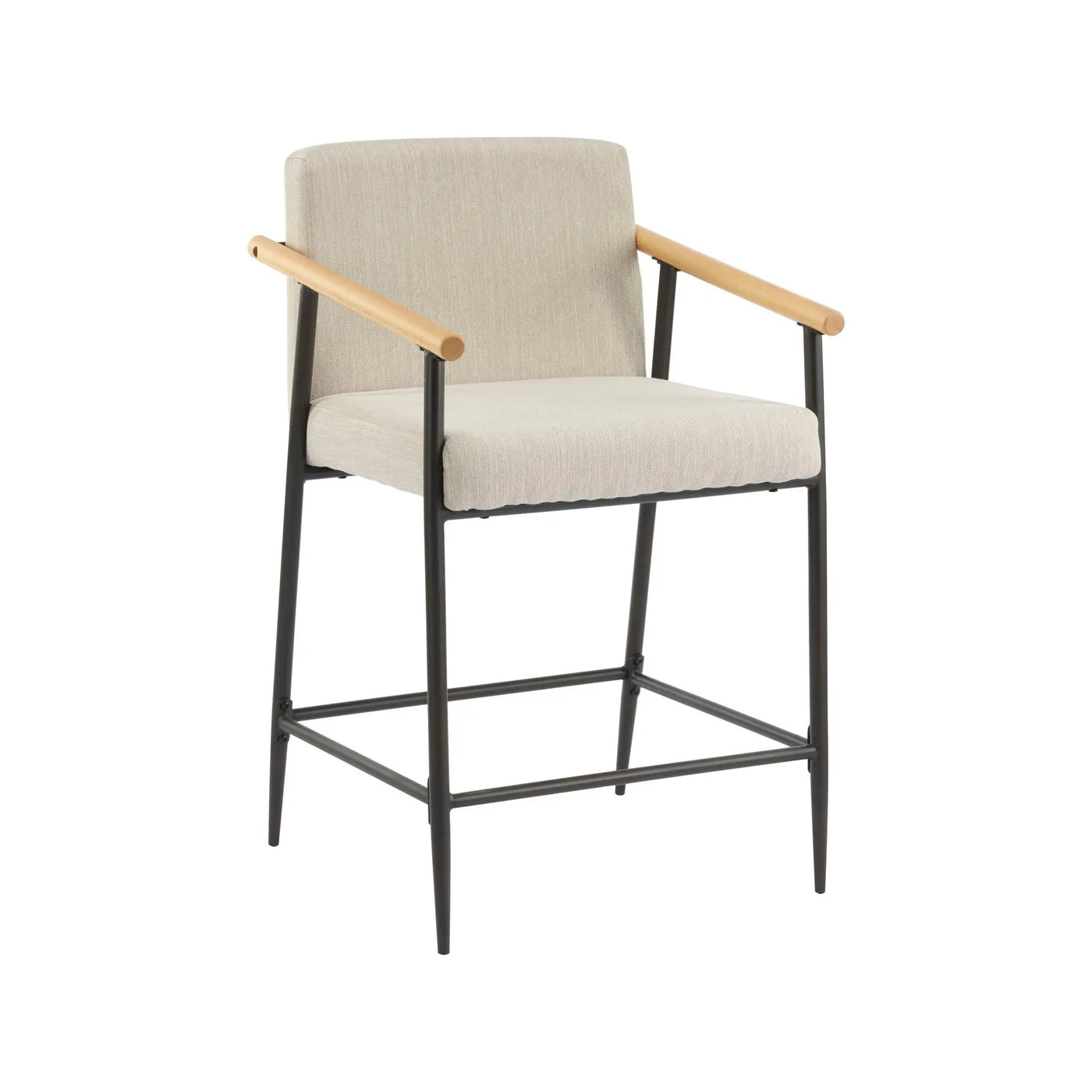 Mid Century Modern Counter Stool Set With Iron Frame by HouseOfZazla