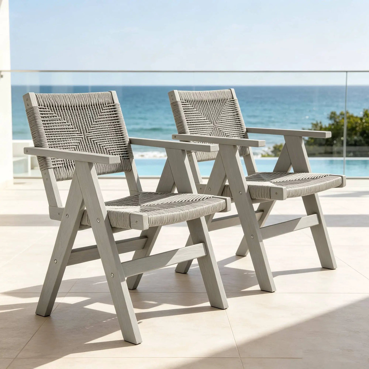 2 Piece HIPS All-Season Dining Chair Suitable For Garden Dinners & Versatile Outdoor Eating Spaces by HouseOfZazla