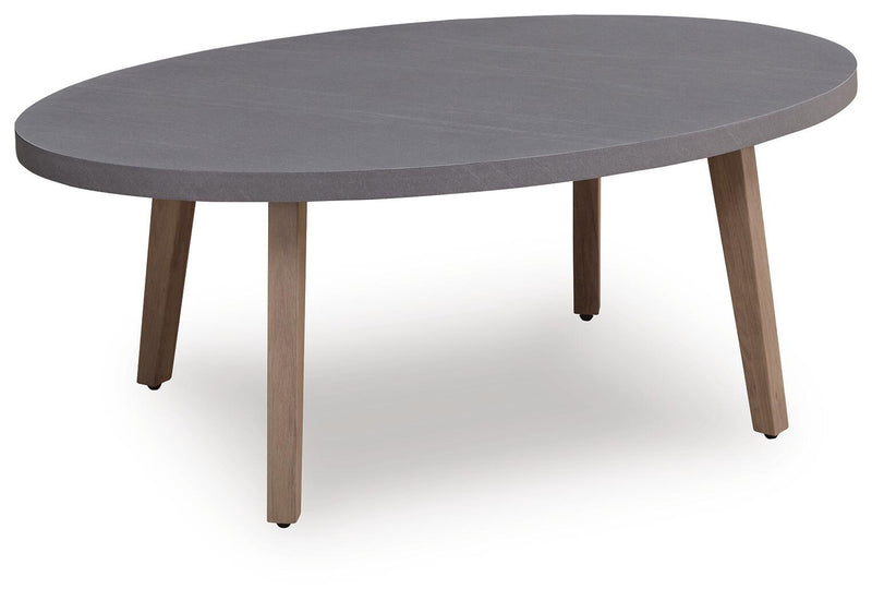 Harmony Headlands - Oval Cocktail Table - Natural / Gray by Unique Piece Furniture