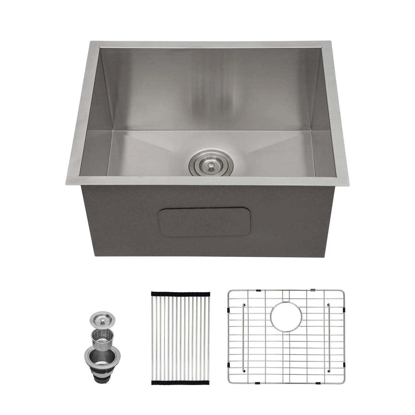 Modern Undermount Stainless Steel Kitchen Sink 16 Gauge, Deep Single Bowl by HouseOfZazla
