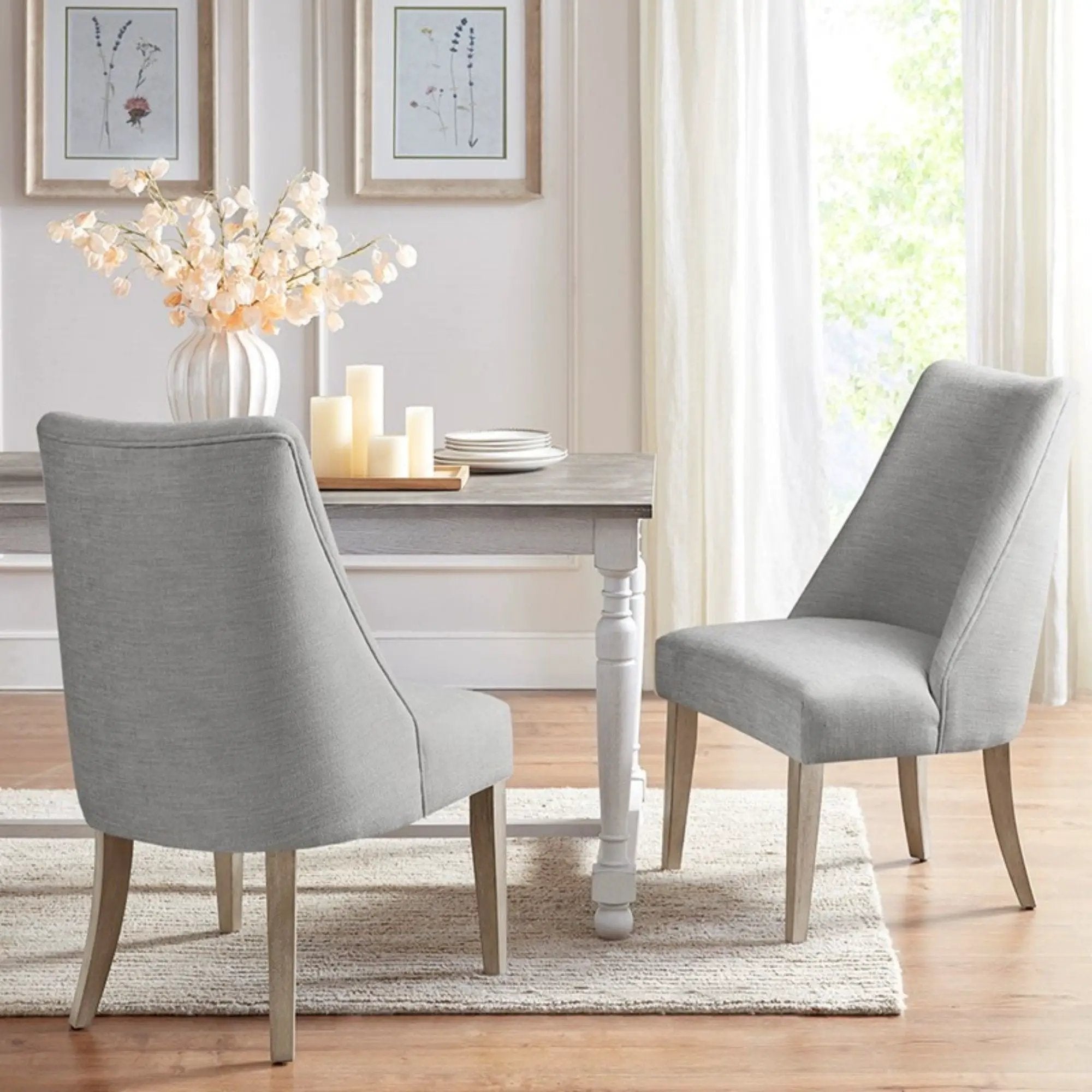 Winfield - Upholstered Dining Chair (Set of 2) - Light Gray by HouseOfZazla