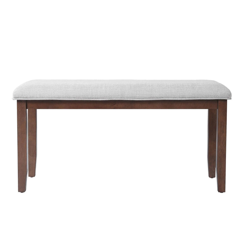 6 Piece Extendable Dining Table Set, Wood Table With Removable Leaf, 4 Upholstered Chairs And Bench - Cherry