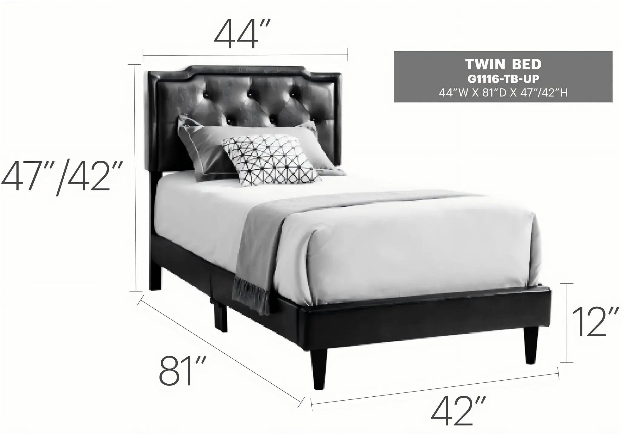 Button Tufted Bed Charming For Cozy Spaces by Unique Piece Furniture