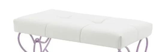 Priya II - Synthetic Leather Purple Bench - Purple / White by Unique Piece Furniture