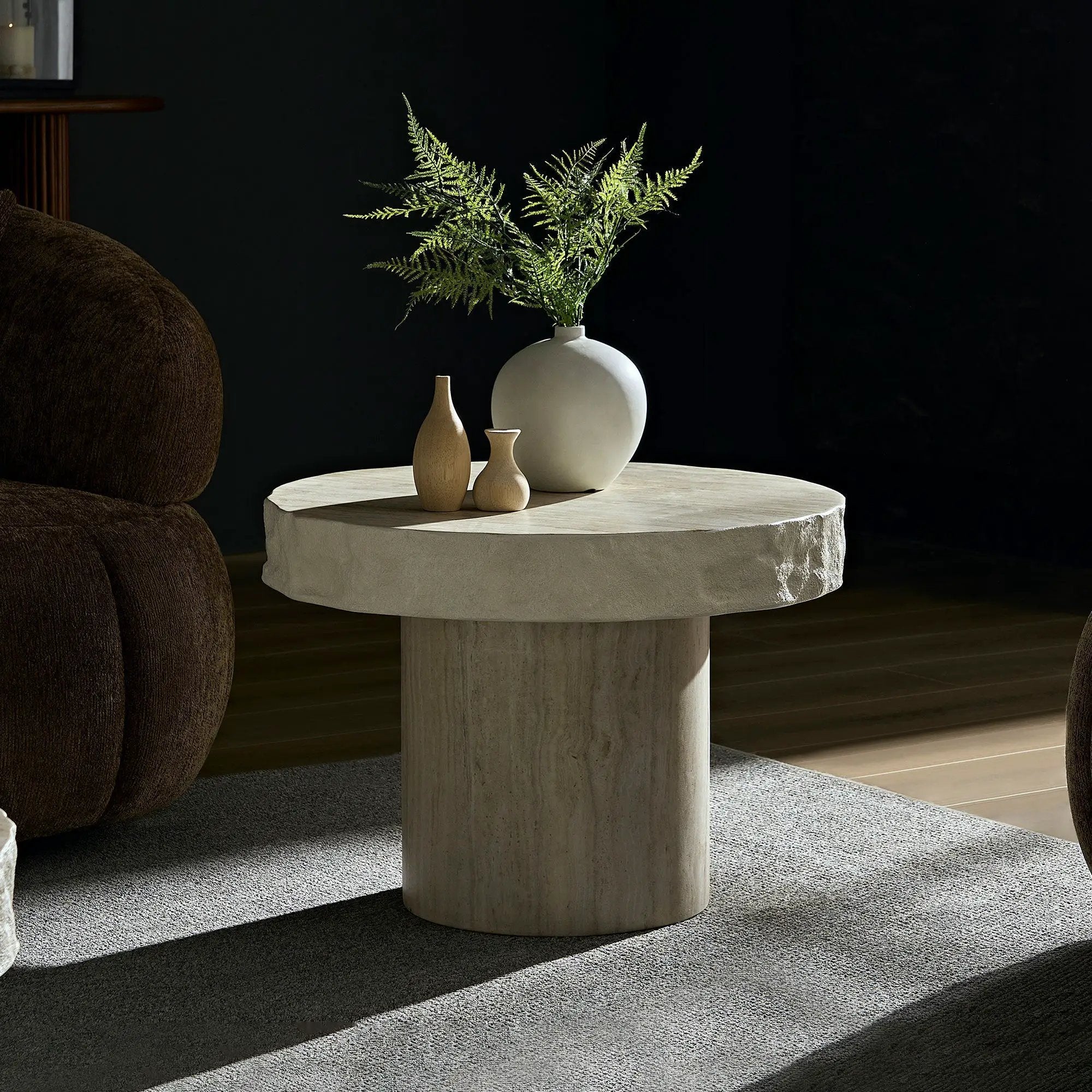 23.82 Inch Faux Mars Textural Patterns Coffee Table by HouseOfZazla