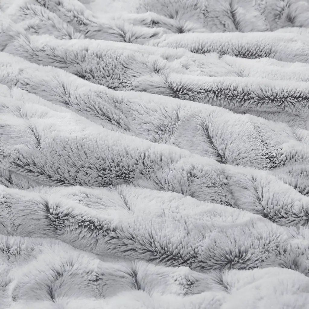 Twin/Twin XL Back Print Long Fur Comforter Mini Set by HouseOfZazla