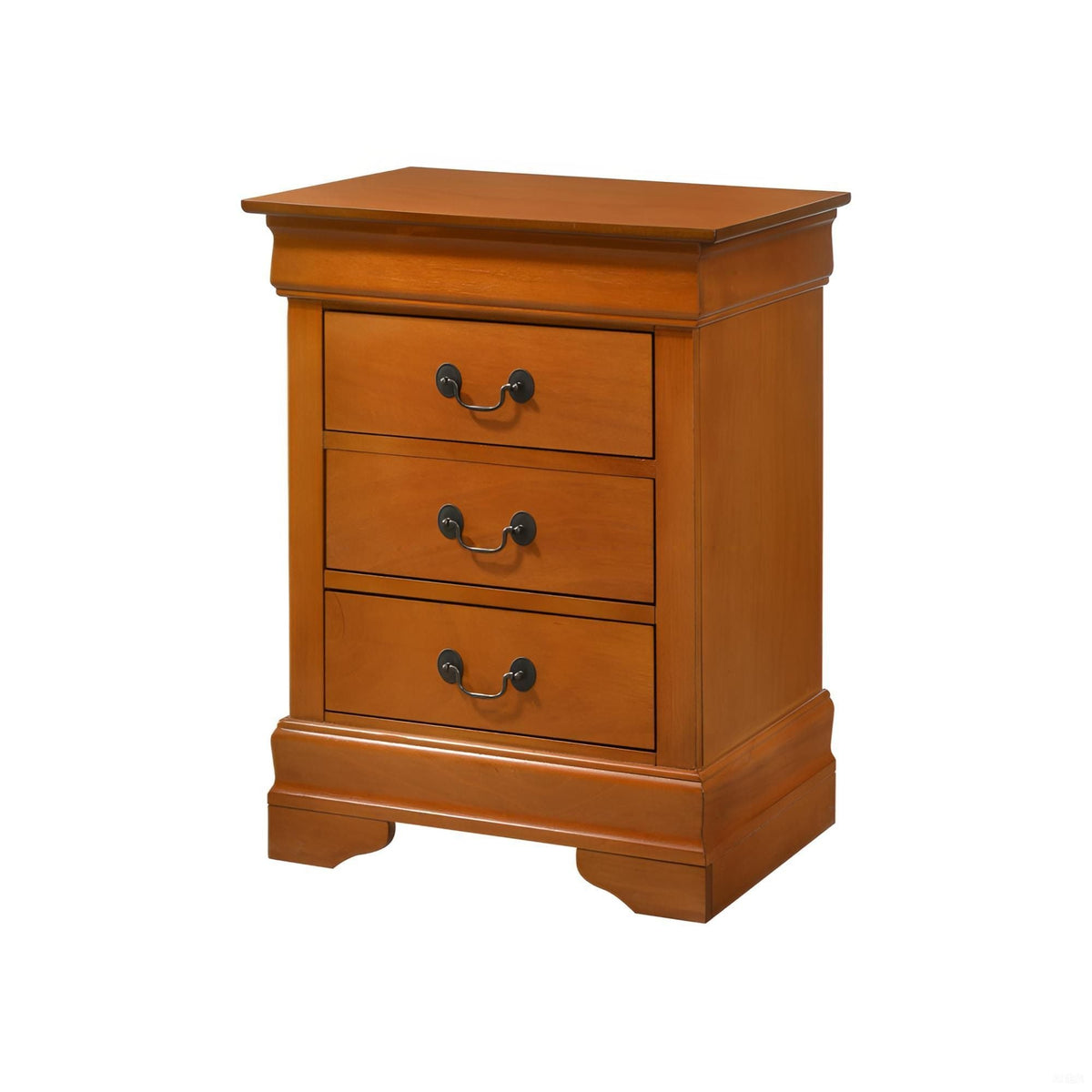 Louis Phillipe Wood Nightstand with Storage Drawers - Multiple Colors, photo 29 of 40