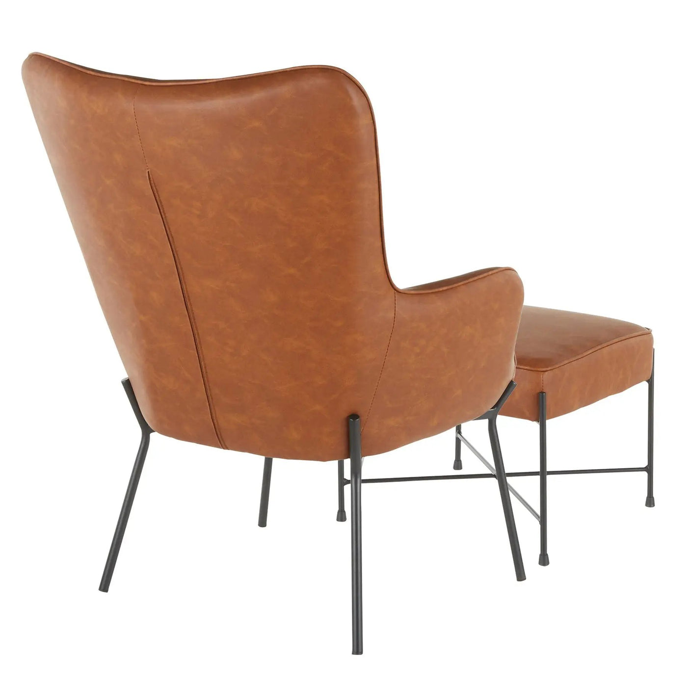 Izzy - Industrial Lounge Chair & Ottoman Set by HouseOfZazla