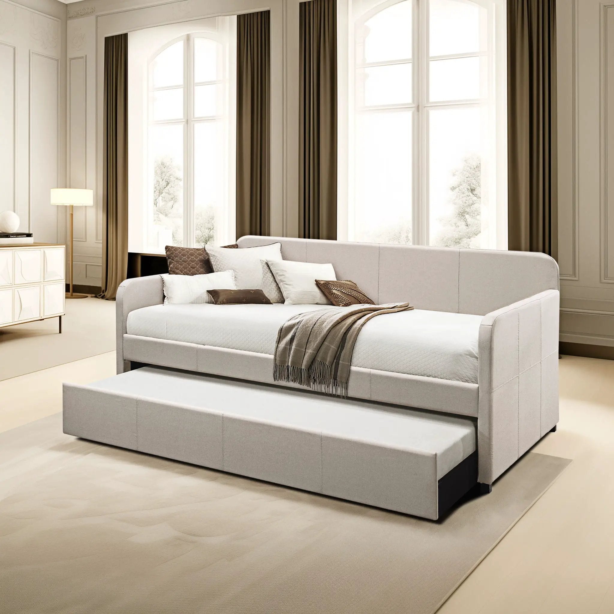 Jagger - Twin Daybed With Trundle - Fog by Unique Piece Furniture