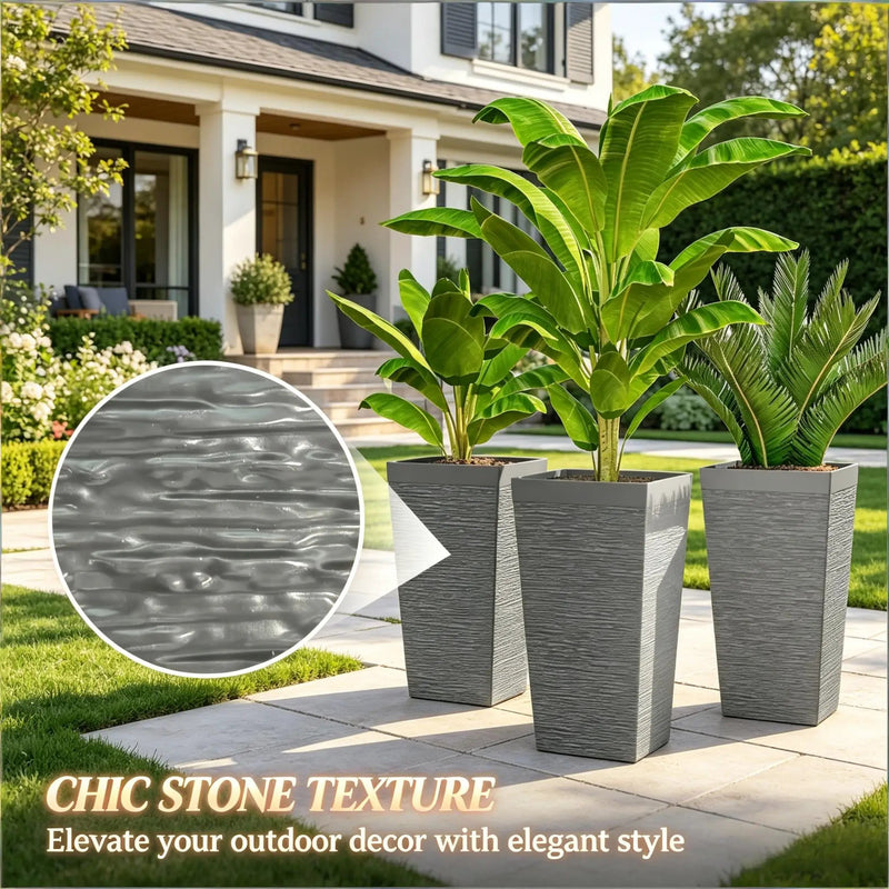 Stackable Design Tapered Planters - 3 Piece Set by HouseOfZazla