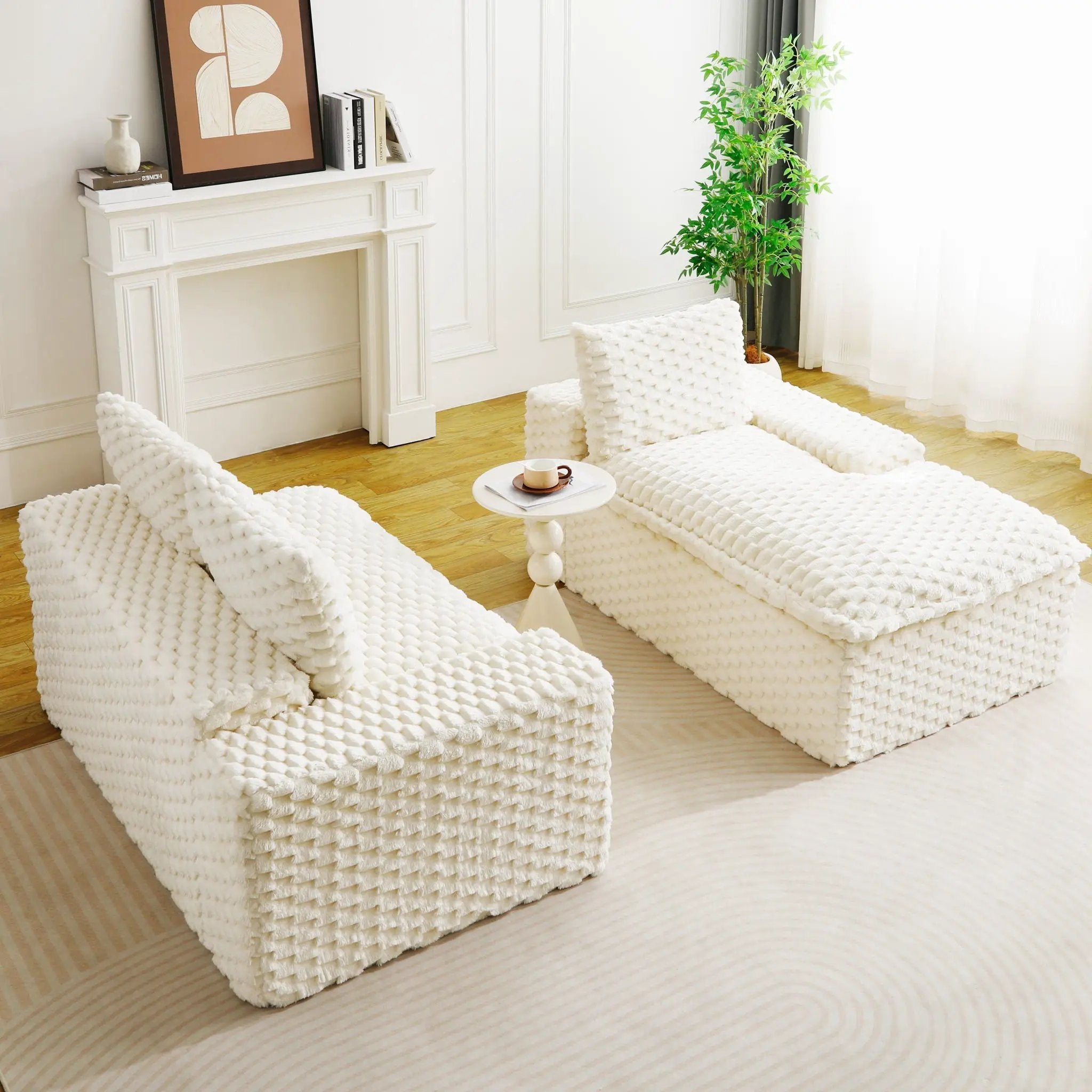 Modular Sofa, Convertible Twin Seat With Chaise Lounge by HouseOfZazla