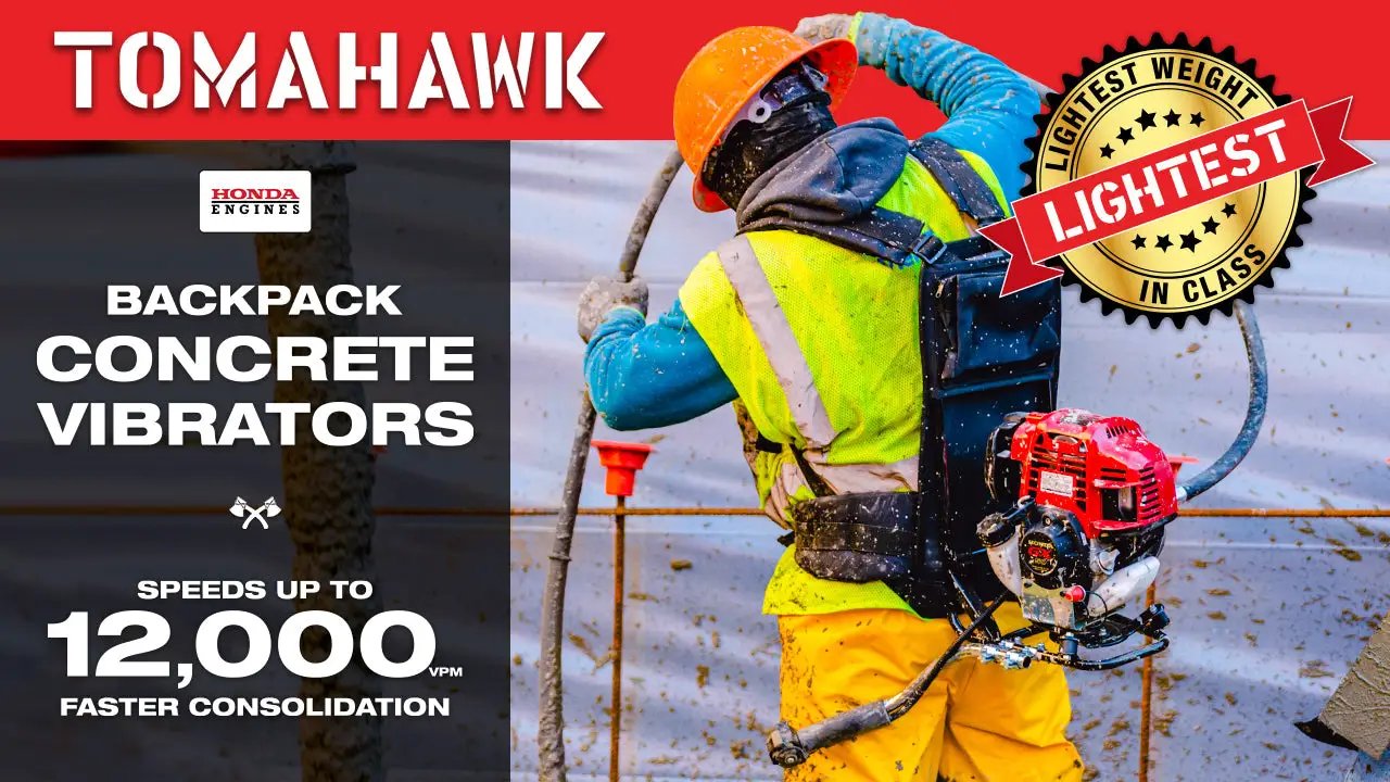 16 ft Concrete Vibrator Flexible Shaft Hose and Head by Tomahawk Power