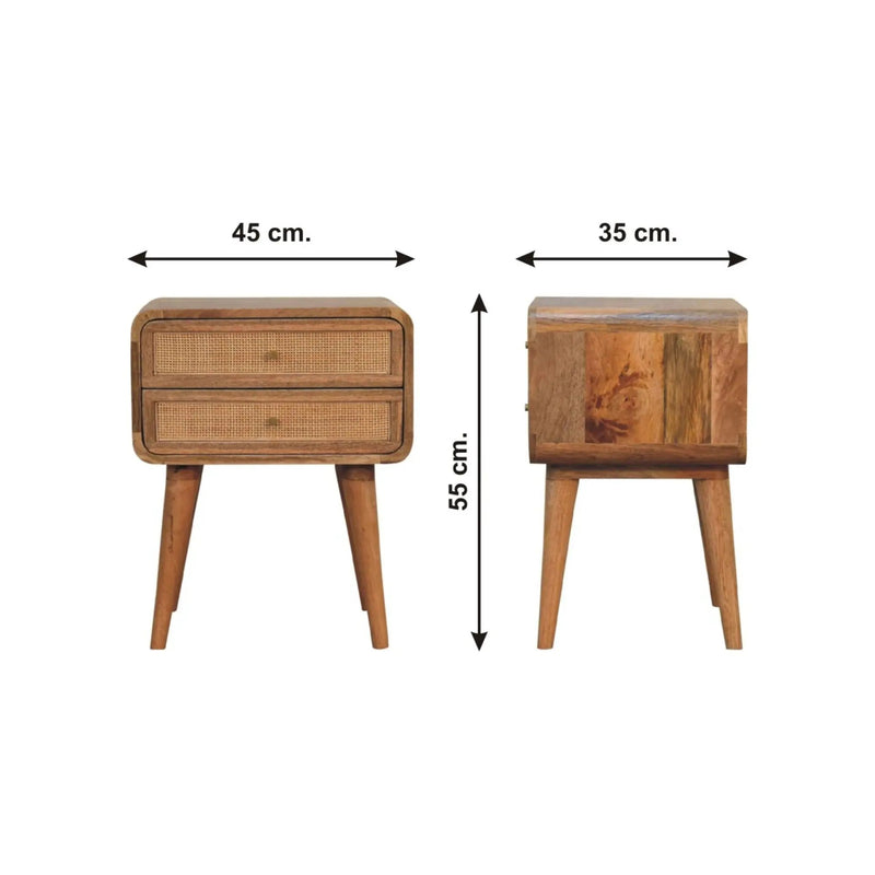 Close Knit 2 Drawer Nightstand - Oak by Unique Piece Furniture