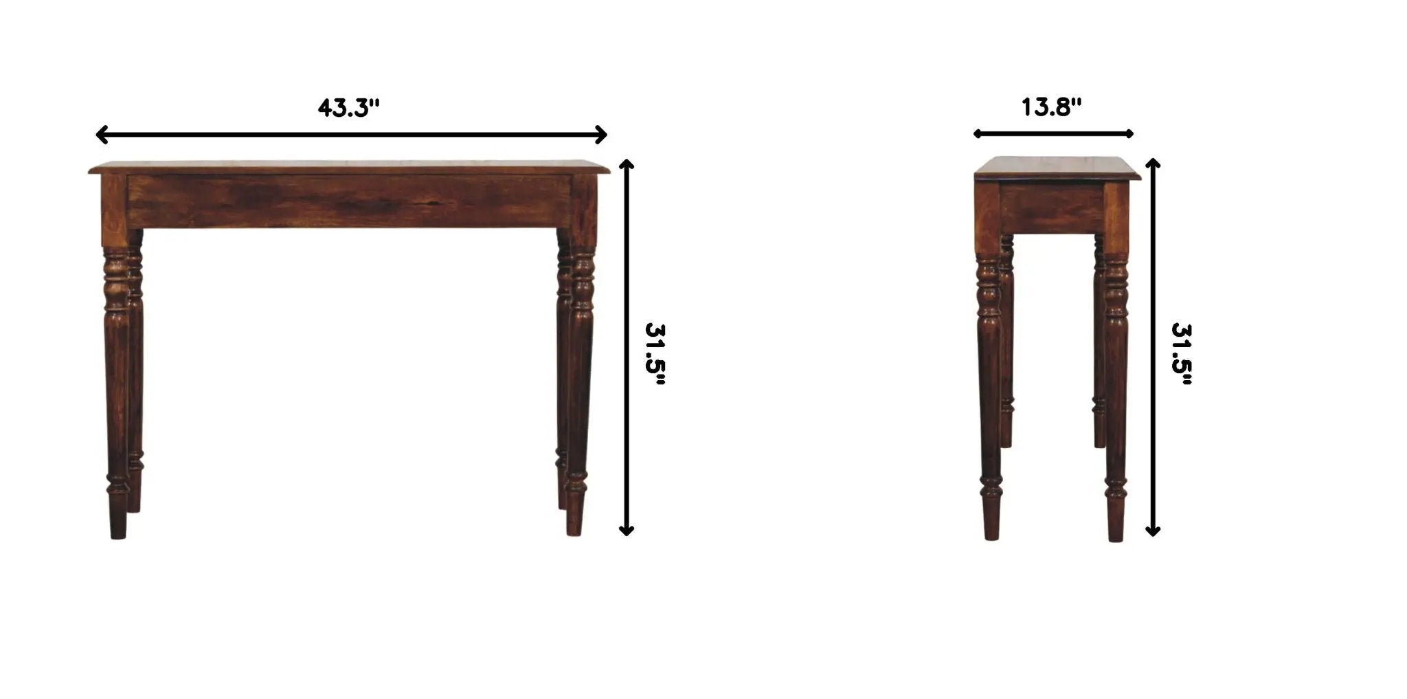 Turned Legs Drawer Console Table by HouseOfZazla