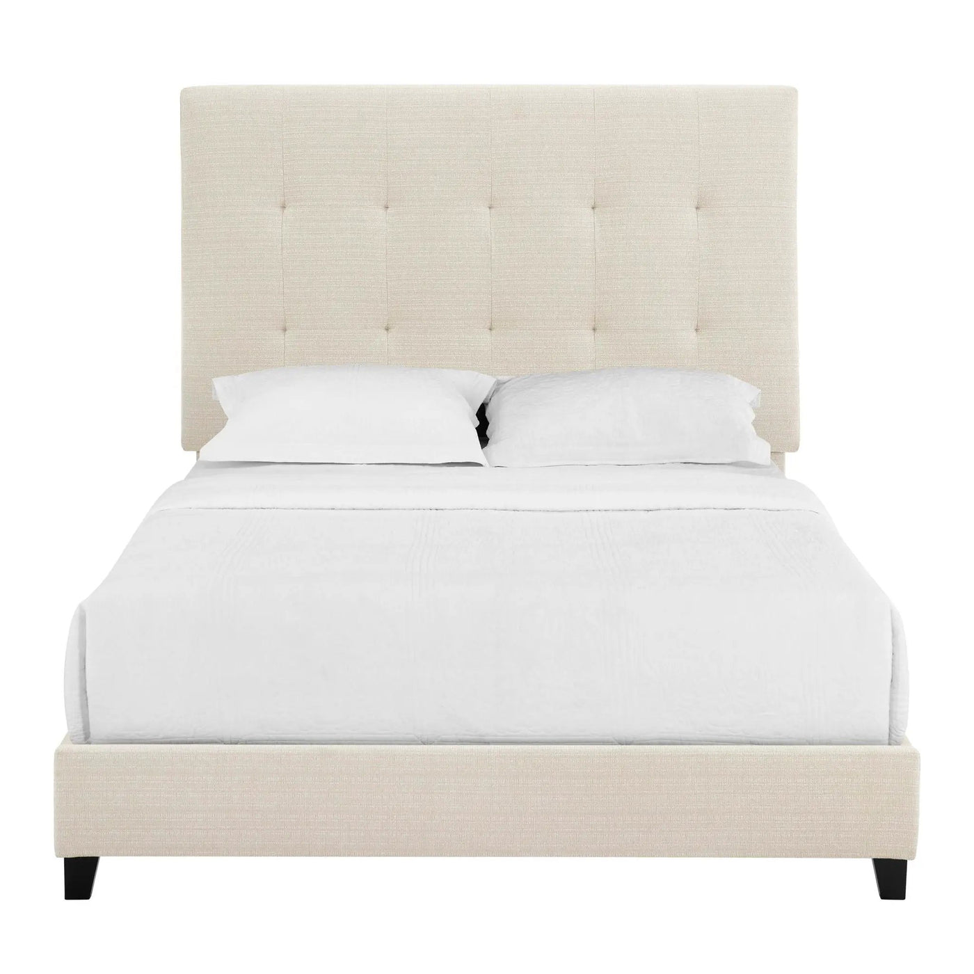 Tufted Upholstered Headboard Platform Bed by HouseOfZazla
