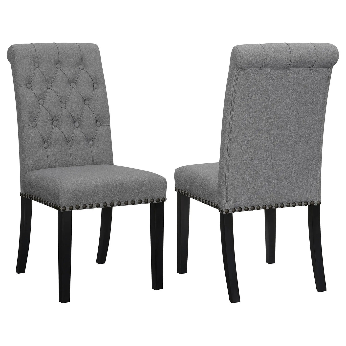 Tufted Rolled Backrest Side Chairs (Set of 2) by HouseOfZazla