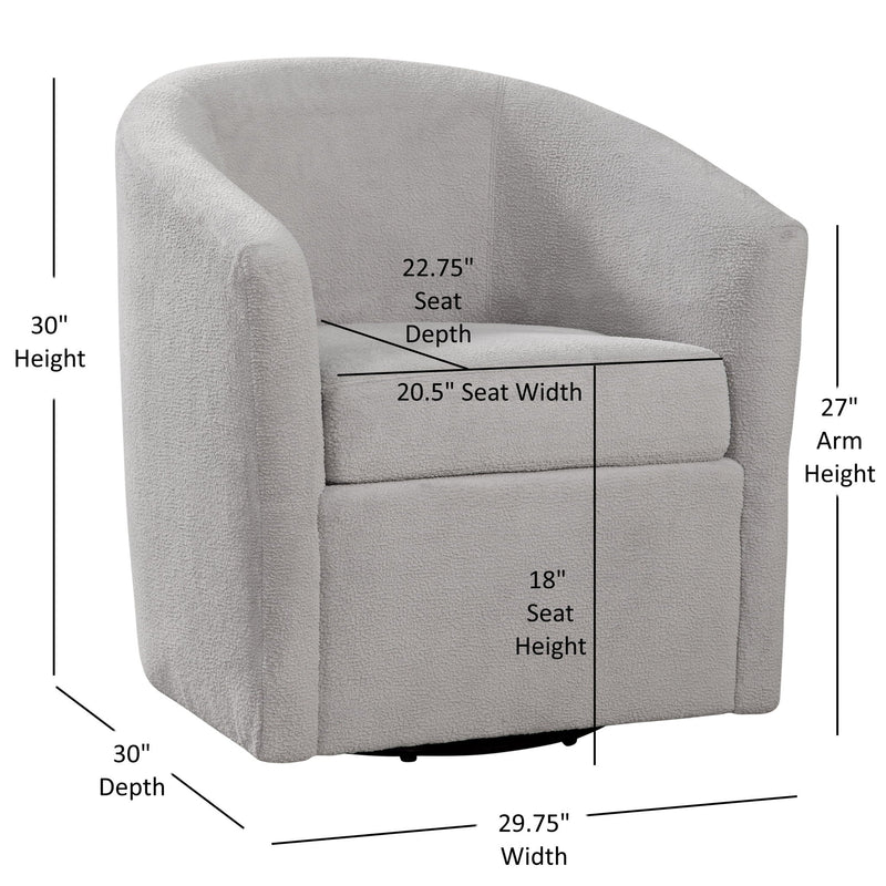 Oaklynn - Barrel Style Swivel Accent Chair by HouseOfZazla