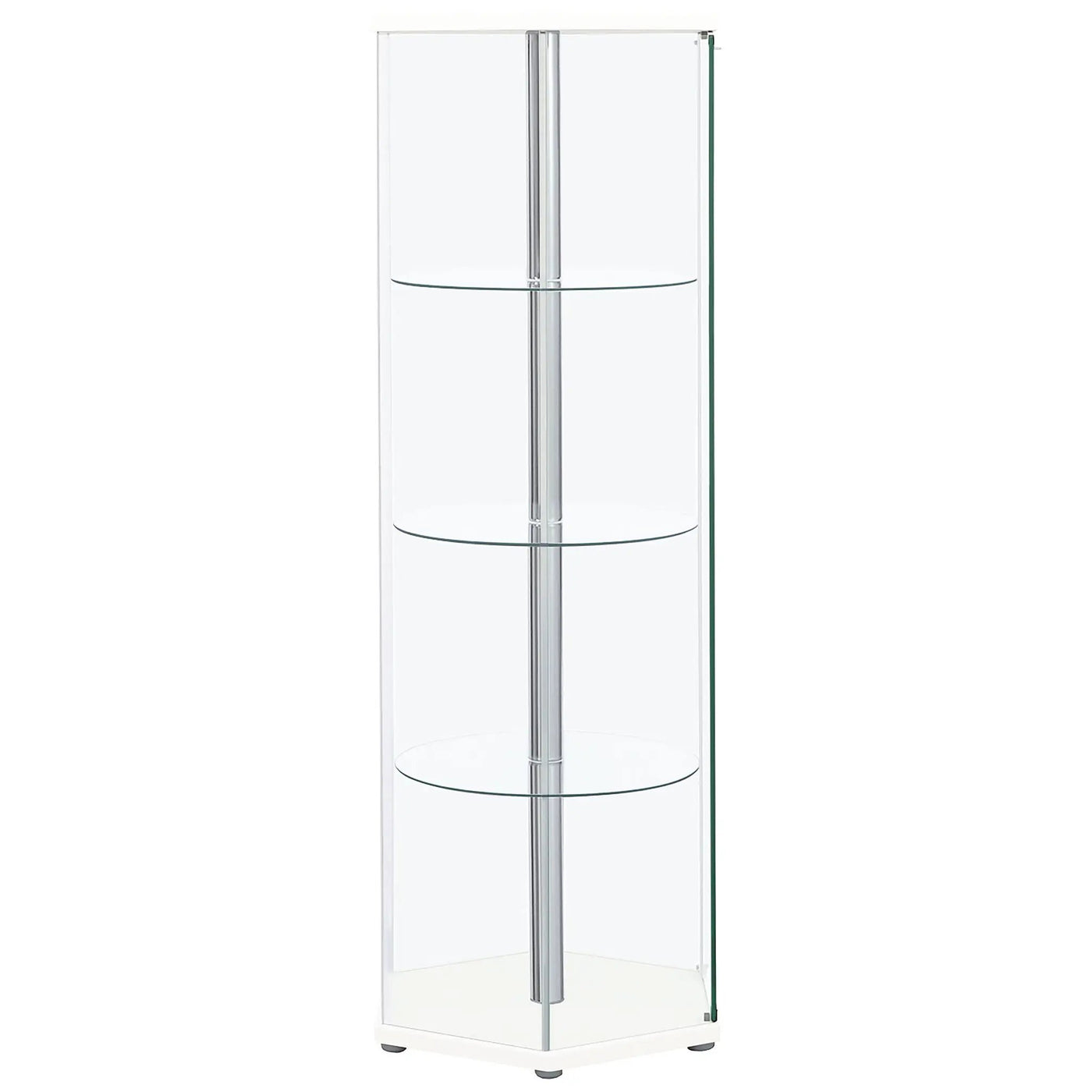 Tenley - 4 Shelf Curio Cabinet With Hexagonal Design by HouseOfZazla