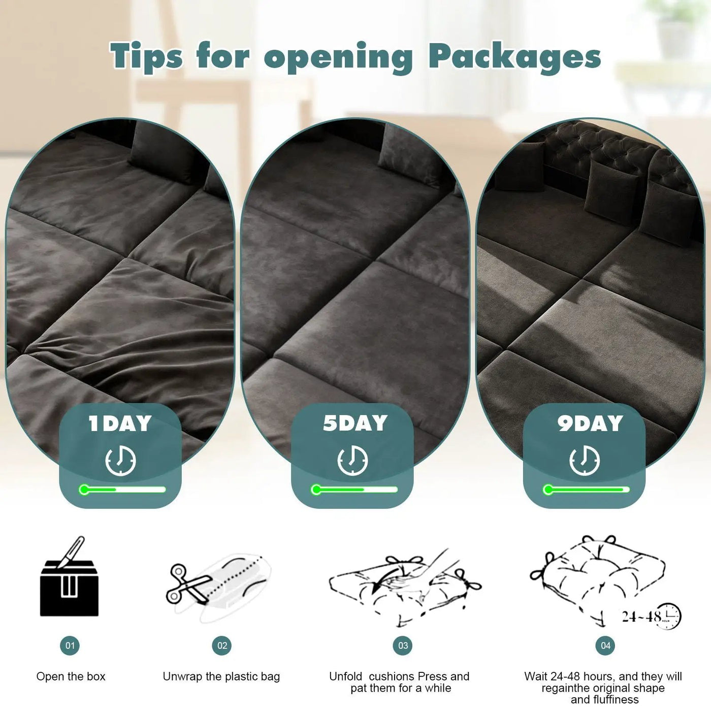 3-In-1 Convertible Sleeper Sofa With Movable Ottoman For Living Room by HouseOfZazla