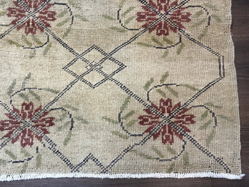 Turkish Rug 5x6, Oushak Carpet, Beige by Jewel Rugs