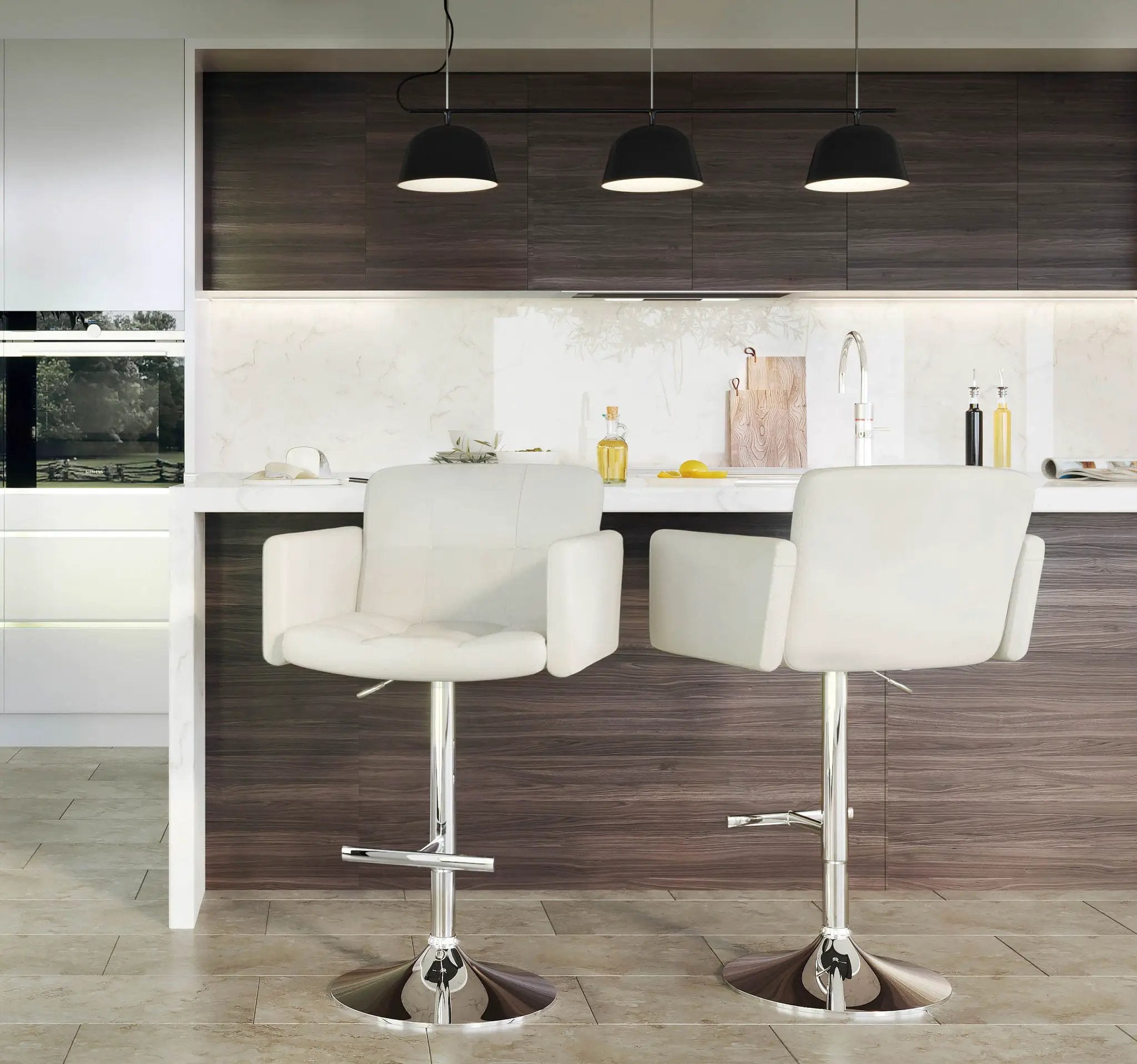 Stout - Contemporary Adjustable Barstool With Swivel by Unique Piece Furniture