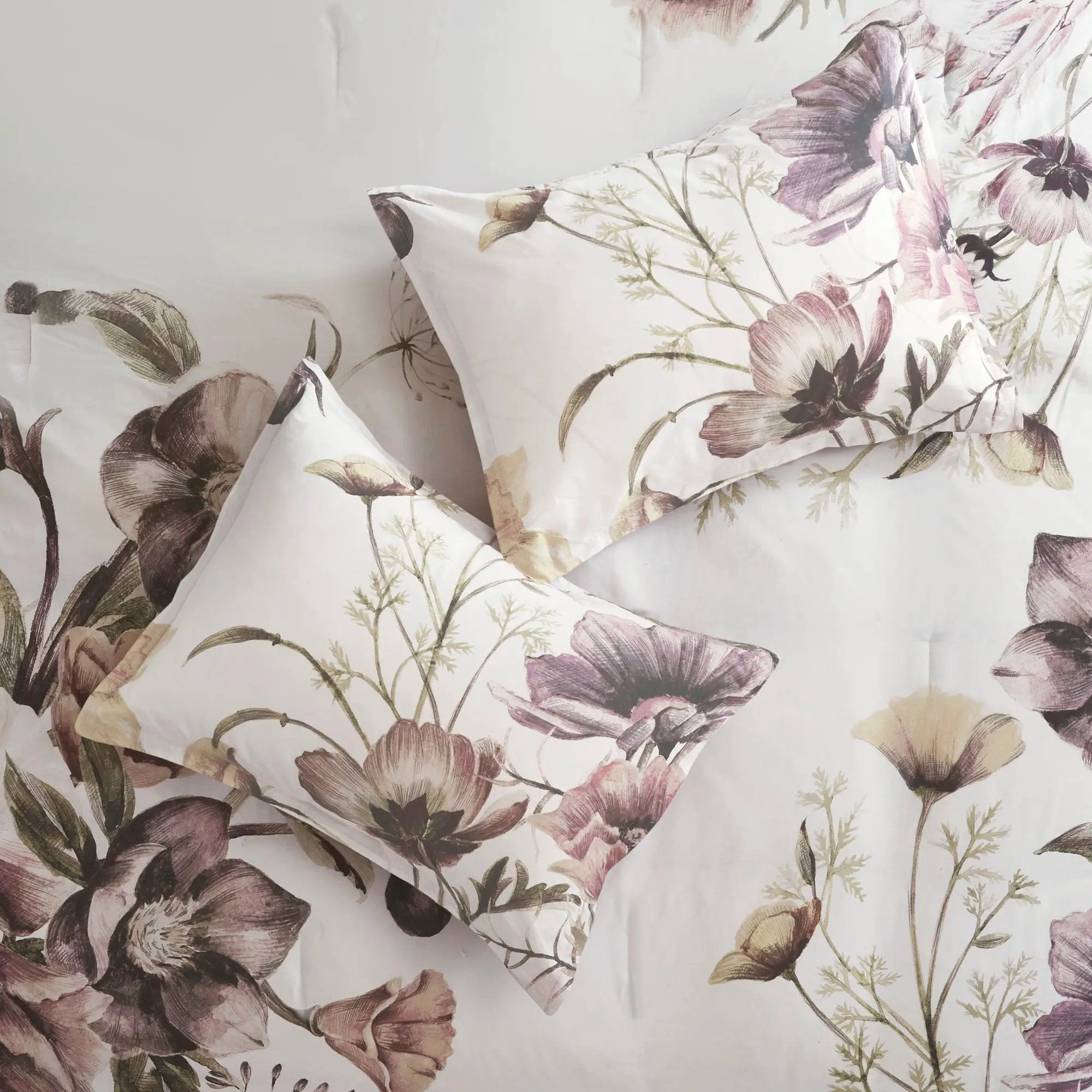 8 Piece Cotton Printed Comforter Set Blush King by HouseOfZazla