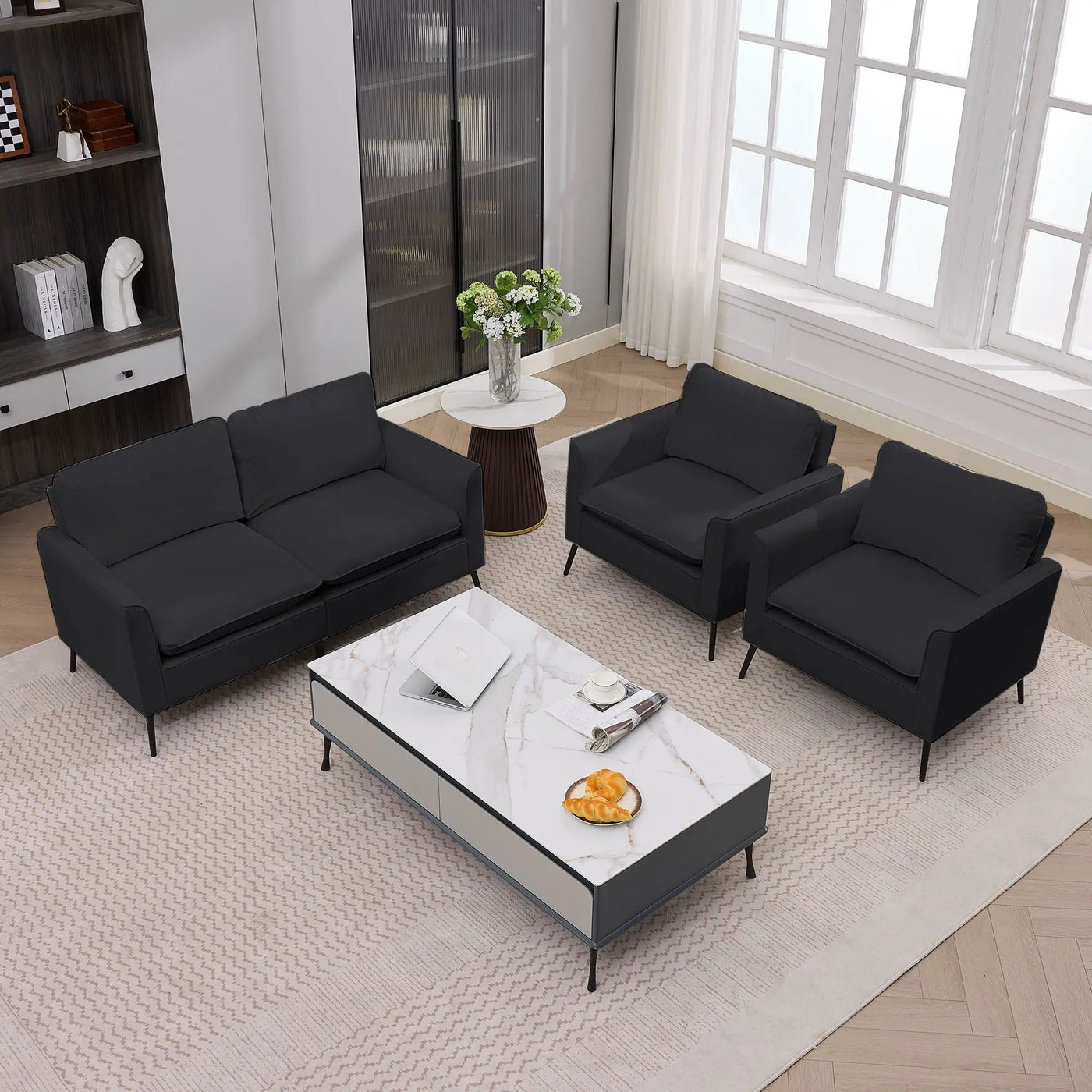 Upholstered Loveseat, For Living Room by HouseOfZazla