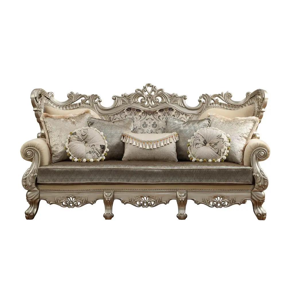 Ranita - Sofa With 7 Pillows - Fabric & Champagne by Unique Piece Furniture