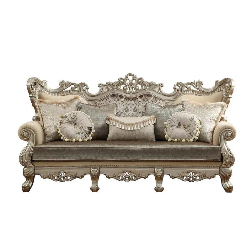 Ranita - Sofa With 7 Pillows - Fabric & Champagne by Unique Piece Furniture