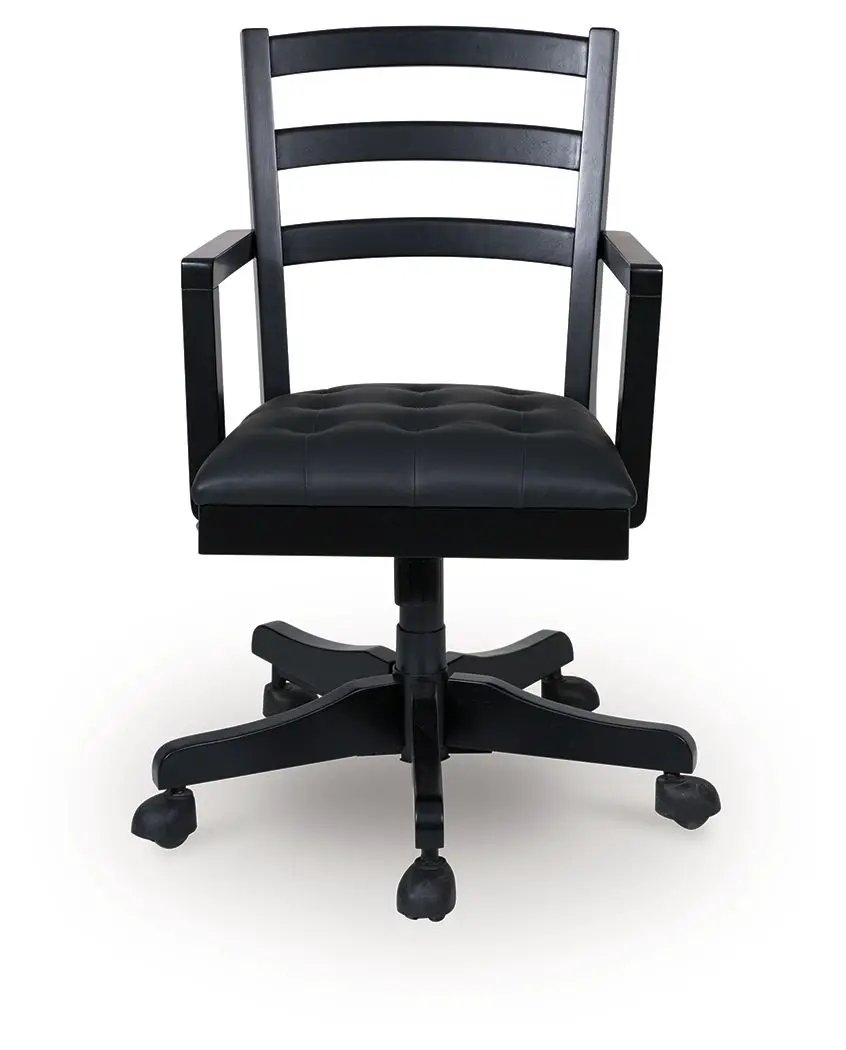 Wildenauer - Home Office Swivel Desk Chair - Brown / Black by Unique Piece Furniture