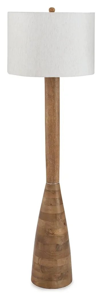 Ailsa - Wood Floor Lamp - Natural Brown by Unique Piece Furniture