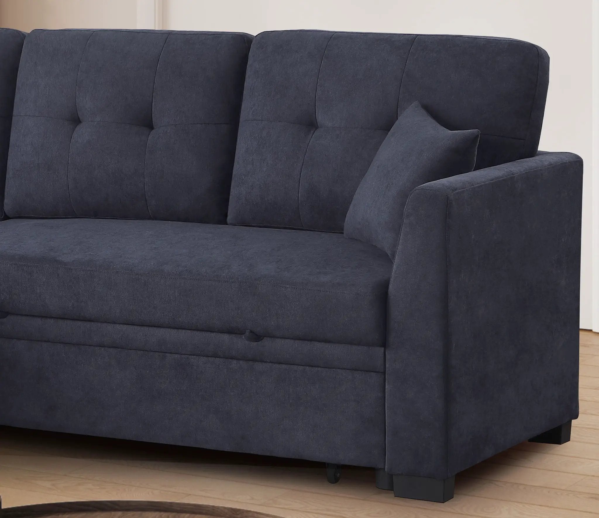 Sectional Sofa Bed - Dark Blue by Unique Piece Furniture