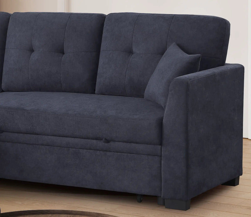 Sectional Sofa Bed - Dark Blue by Unique Piece Furniture