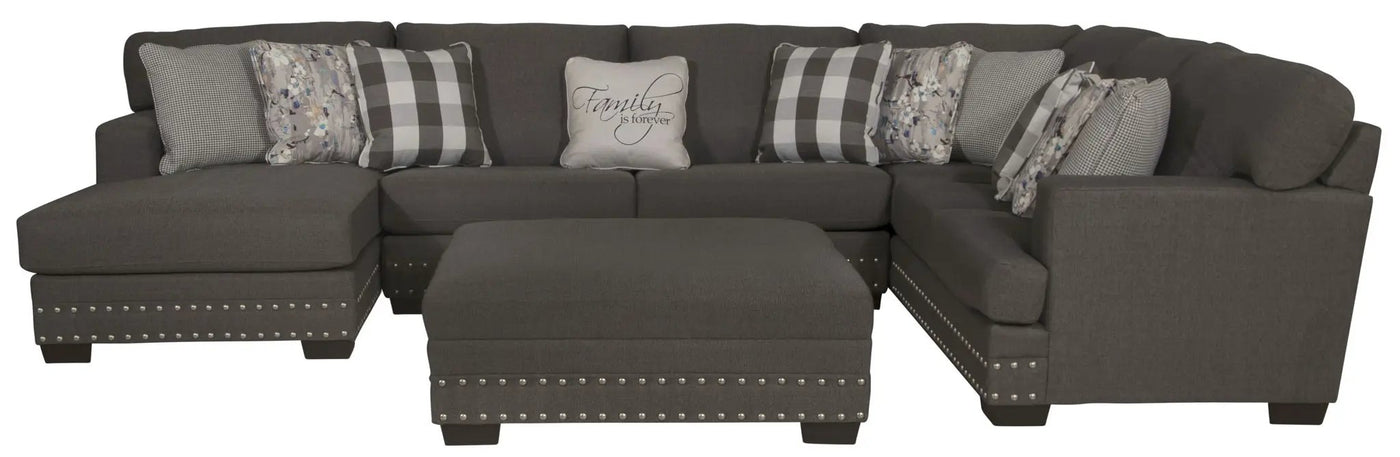 Crawford - Sectional With Cocktail Ottoman by Unique Piece Furniture