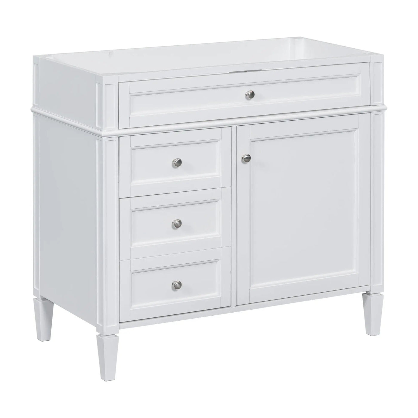Bathroom Vanity With 2 Drawers And Tip-Out Drawer, Storage Cabinet by HouseOfZazla