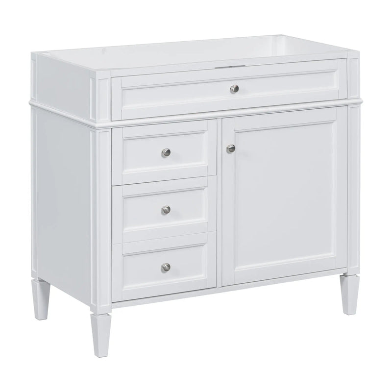 Bathroom Vanity With 2 Drawers And Tip-Out Drawer, Storage Cabinet by Unique Piece Furniture