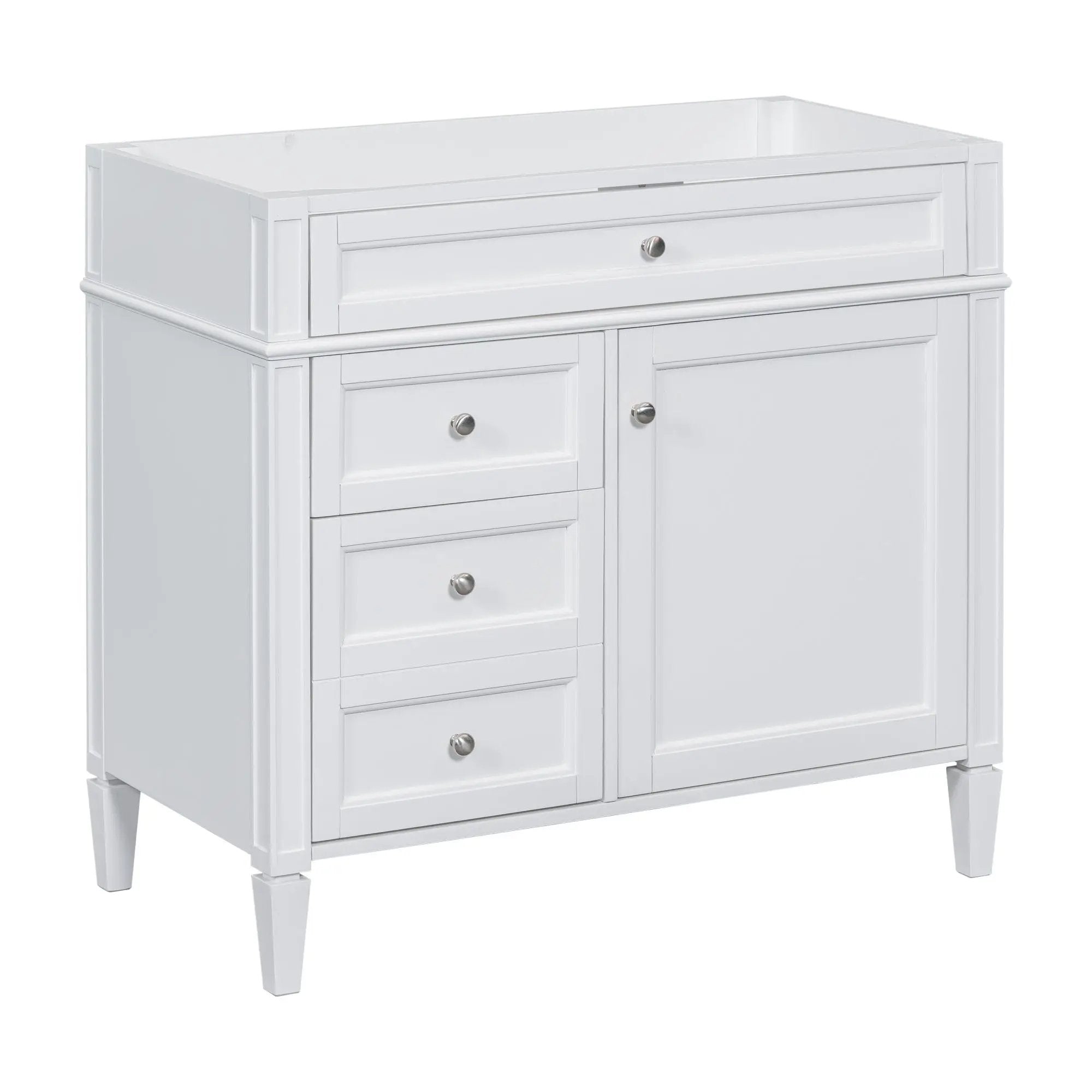 Bathroom Vanity With 2 Drawers And Tip-Out Drawer, Storage Cabinet