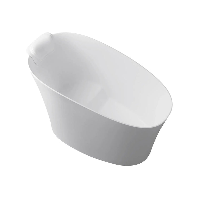 51" Solid Surface Oval Freestanding Glossy Bathtub by HouseOfZazla
