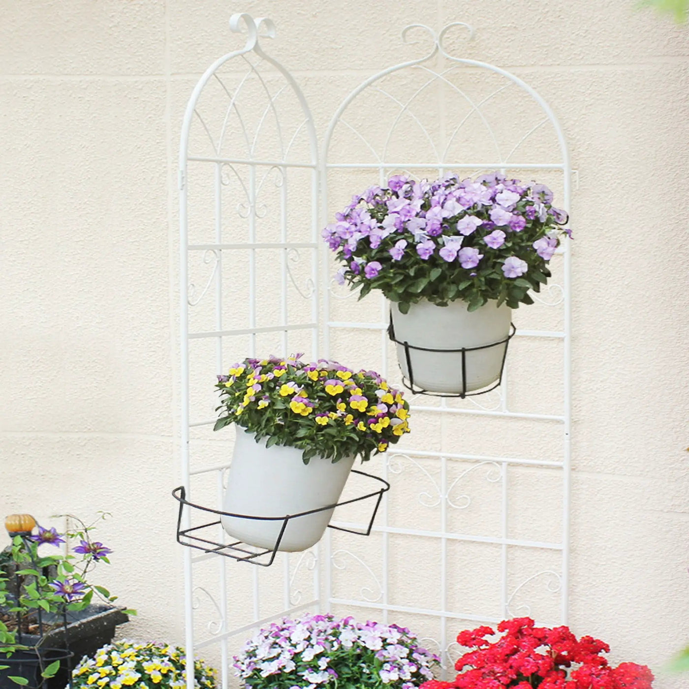 Metal Garden Rustproof Trellis For Climbing Plants Outdoor Flower Support by HouseOfZazla
