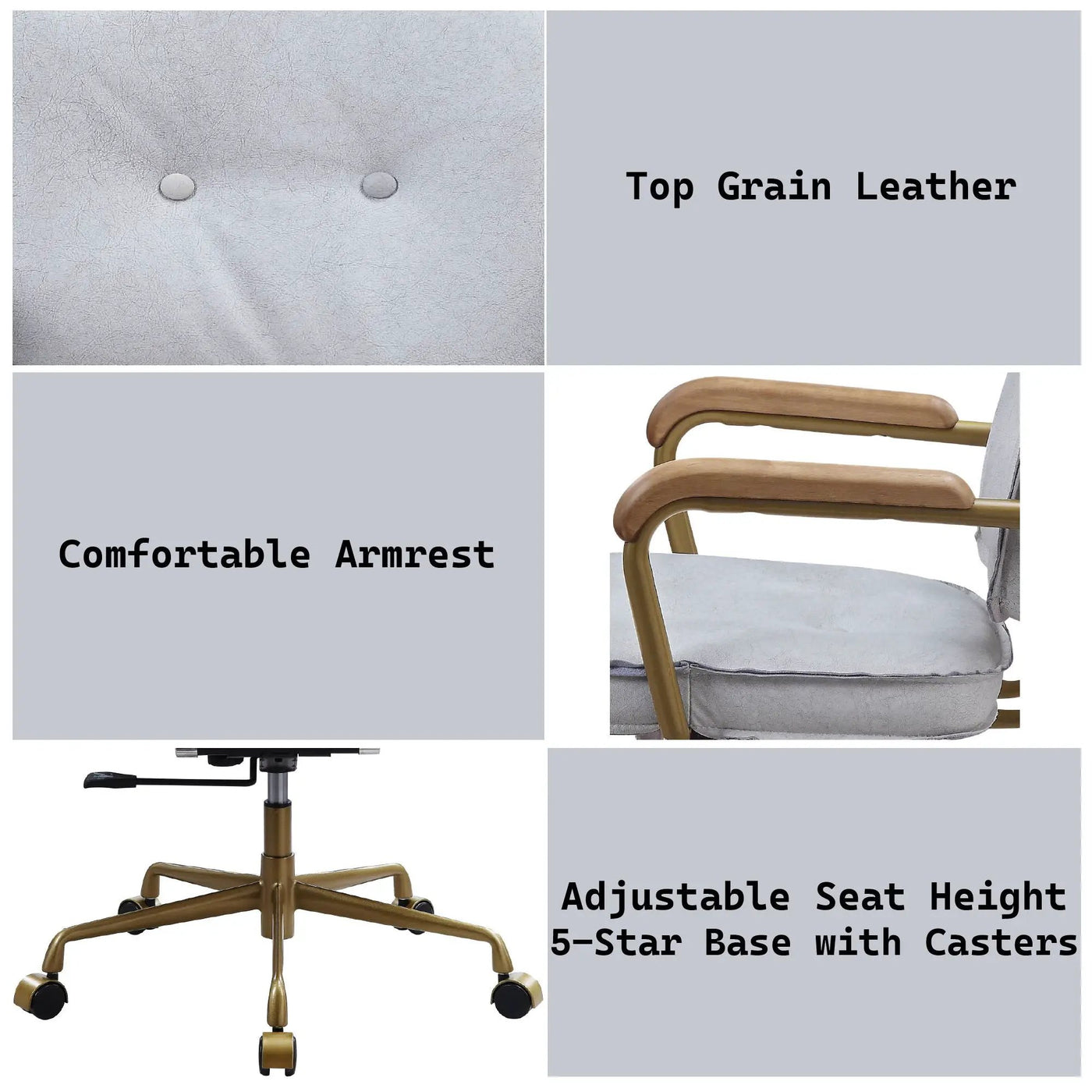 Siecross Top Grain Leather Office Chair by HouseOfZazla