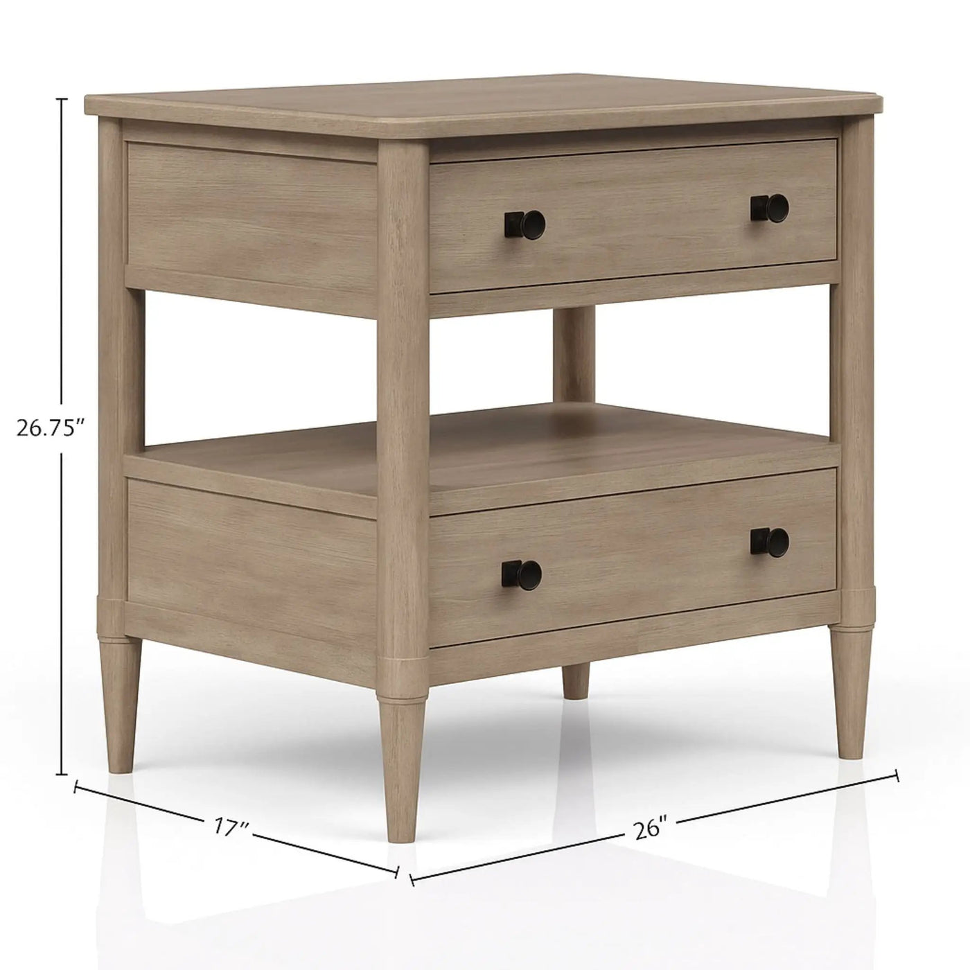 Open Nightstand With 2 Drawers by HouseOfZazla