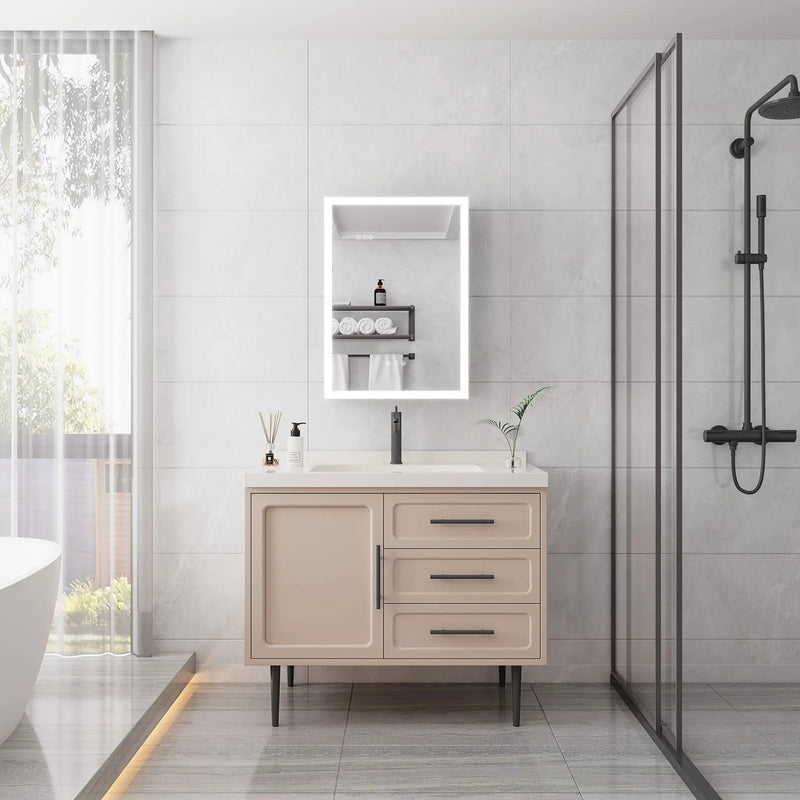 Bathroom Medicine Cabinet With Lights, LED Medicine Cabinet With Mirror, Lighted Medicine Cabinet With Defogger by Unique Piece Furniture